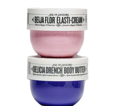 Sol De Janeiro Beija Flor Elasti-Cream+Delicia Drench Body  Butter Travel Sizes