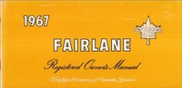 1967 Ford Fairlane Und Ranchero Bedienungsanleitung Original Kanada Mint