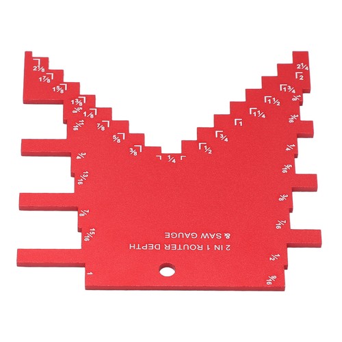 Step Depth Gauge 2 In 1 Accurate Markings Gauge For Router Table Saw Red - Picture 10 of 24