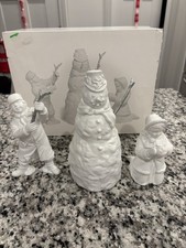 Dept 56 Winter Silhouette In The Meadow We Can Build A Snowman Girl Repaired