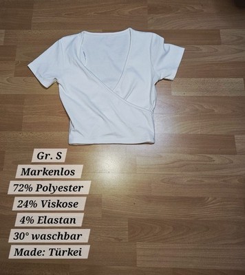 Weißes Shirt Tshirt Top Oberteil Damen elegant Gr. S