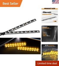 2pcs Waterproof Flexible Amber Led Light Strip 12v 9-5050-smd Led Strip For ...