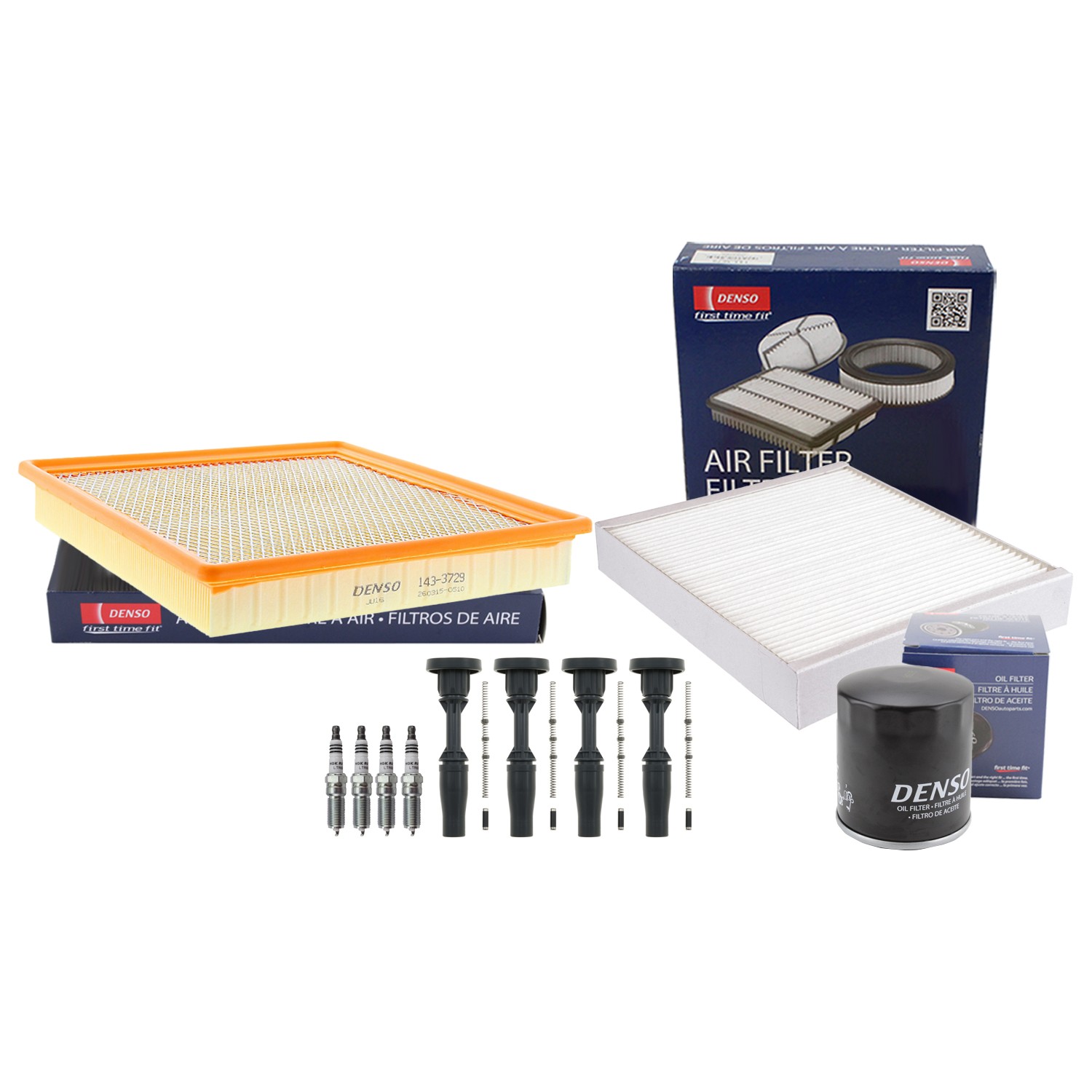 Denso Tune Up Kit NGK 4 Spark Plugs and Boots Kit for Impala Malibu Regal L4