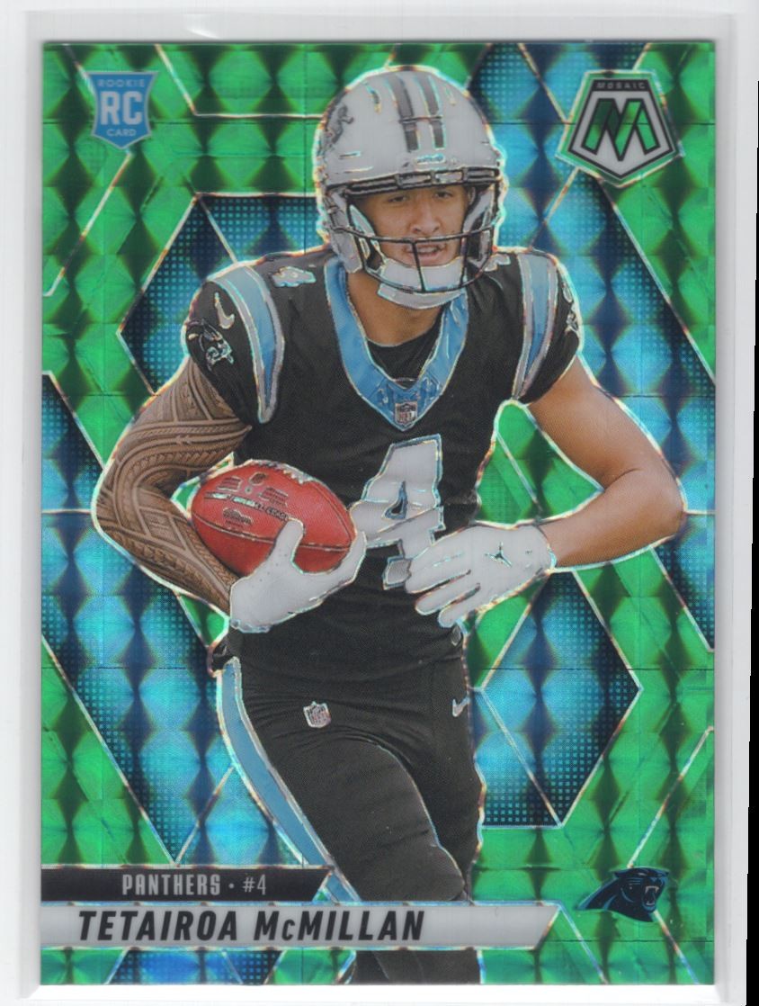 #309 2025 Mosaic GREEN Tetairoa McMillan RC Carolina Panthers