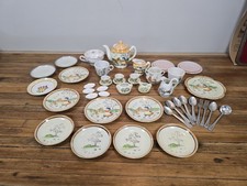Vintage Mini Tea Set Occupied Japan Porcelain Kids Dolls Hand Painted Plates Cup