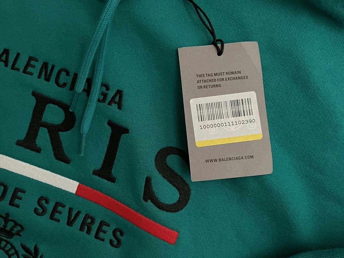 Balenciaga Paris Flag Oversized Hoodie F/W 19 sz S | eBay
