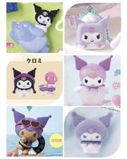 Gacha Sanrio Character Lot of 6 Kuromi Capsule Toy Figures Charm  Clip
