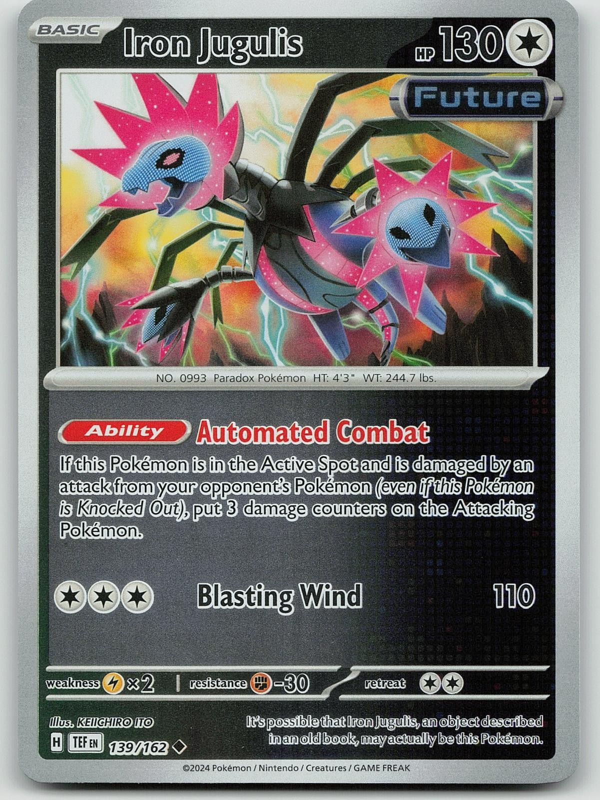 Pokemon Iron Jugulis 139/162 Temporal Forces Uncommon Reverse Holo NM