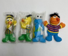 Sesame Street Mini Beans Lot Of Four Bert Ernie Twiddlebug Plushes Kelloggs 1999
