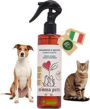 Shampoo Secco per Cani E Gatti 100% Naturale, Made in Italy - Senza Acqua, Senza