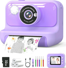 Kids Camera Instant Print, Christmas Birthday Gifts for Girls and Boys, 1080P HD