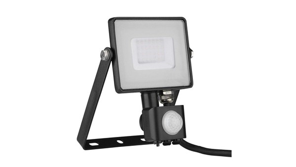 Projektor LED 30W 2400Lm 3000K Dioda Samsung Z Czujnikiem Ruchu PIR Czarny IP65-image