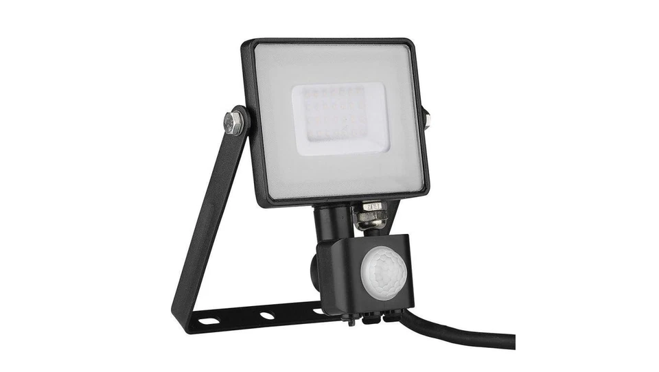 Projektor LED 30W 2400lm 3000K Dioda SAMSUNG z czujnikiem ruchu PIR Czarny IP65 - Bild 1 von 1