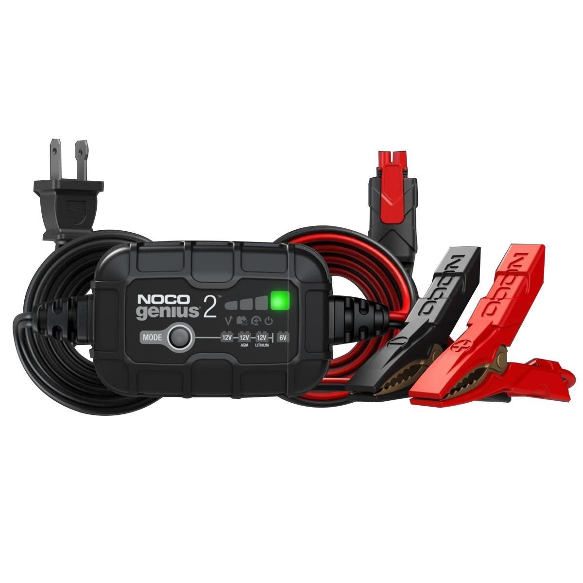 Chargeur batterie NOCO Genius 2 maintenance moto auto 6V 12V 2A