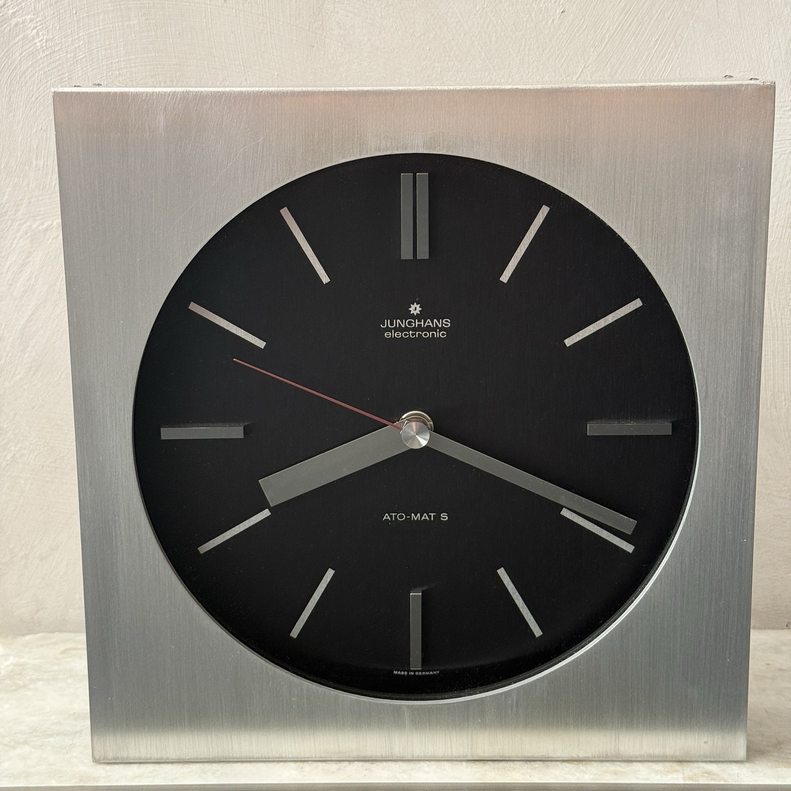 Junghans Wall Or Mantle Clock ATO - MAT S 1960s Max Bill Bauhaus Design