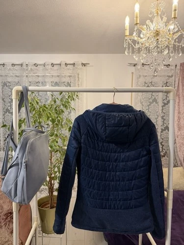 Jack Wolfskin Women's Hybrid Quilted Jacket Stormlock Blue Size XS / 34 Excellent! image 2