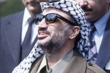 Leader Yasser Arafat at the funeral of Yugoslav President Tito Old Photo