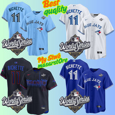 Men's Toronto Blue Jays #11 Bo Bichette 2025 World Series Stitched Jersey