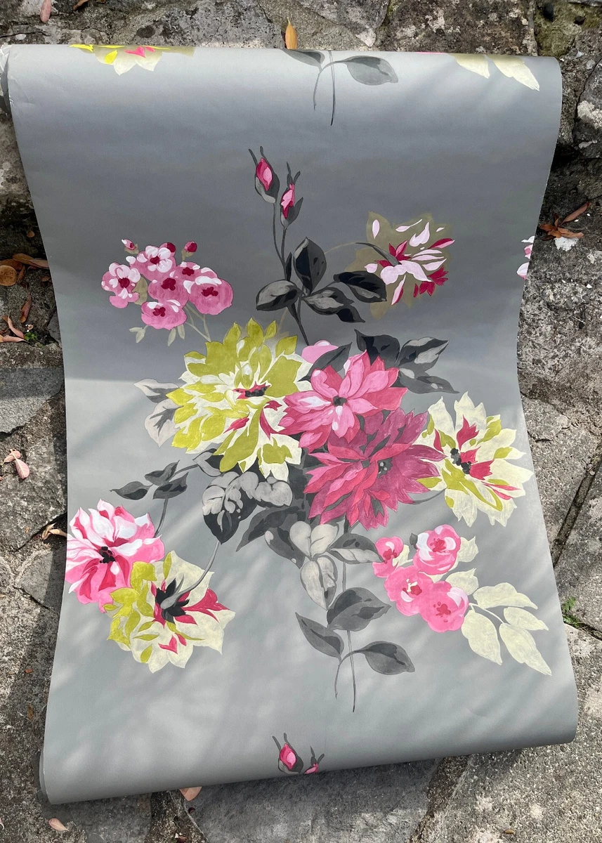 Papel Pintado Designers Guild "Portier", P521/05 Mismo Lote 27 Rosa Floral No Tejido