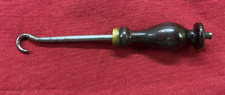 Antique 4" Wooden Handle Shoe Button Hook 1880-1915, Over 100 years old B6