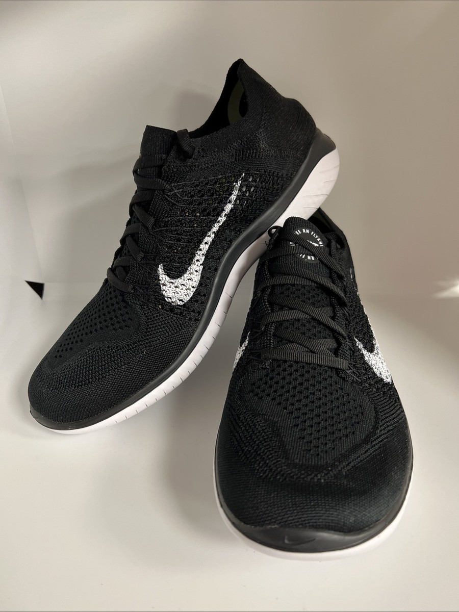 NEW Nike Free RN Flyknit 2018 Mens Running Shoes Black White