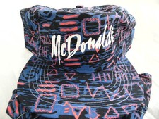 VTG McDonald's Neon Geometric Print 90s Snapback Baseball Cap Hat Rap