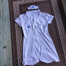Vintage Ann Summers White Nurse costume play Fantasy Dress Up Set Size 10/12 