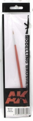AK Interactive AK601 Brush 3 Round (Modelling Brushes) Size 3 Synthetic Brush