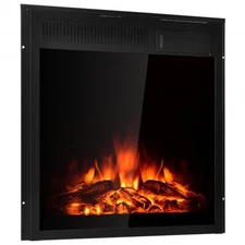 22.5 Inch Electric Fireplace Insert Freestanding and Recessed Heater - Color: Bl