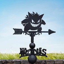 Deluxe Cast Iron & Steel Gengar Weathervane