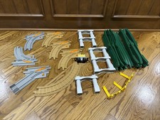 Retired Fisher Price GeoTrax Train Set Tracks Accessories Risers Switch Turn Off