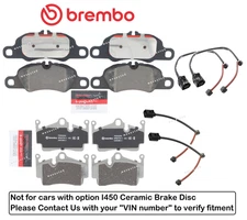 Front & Rear Brake Pad OES Ceramic +Sensor for Porsche 718 Boxster Cayman Base T