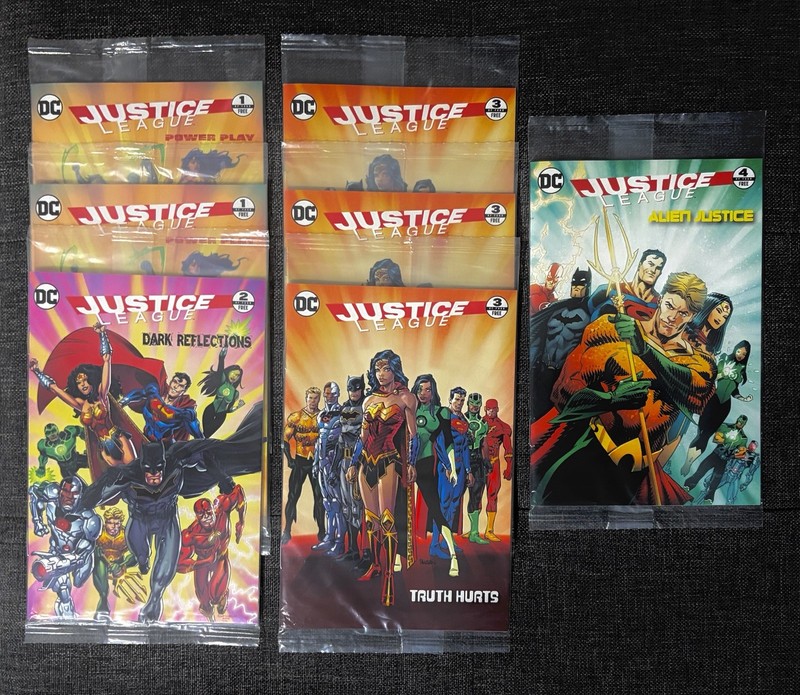 Lot of 7 Justice League Mini Comics General Mills Cereal DC Comics 2016 Sealed
