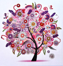 Beautiful Tree Diamond Art Painting Special Drill Finished Completed