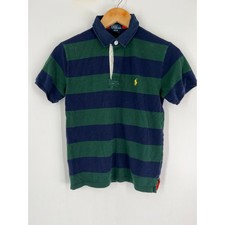 Polo Ralph Lauren Kids S 8-10 Striped Polo Navy Green Preppy Nautical Timeless