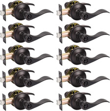10 Pack Oil Rubbed Bronze Privacy Door Levers Interior Bedroom Bathroom Handles
