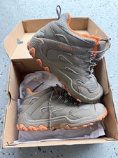 MERRELL CHAMELEON 7 ACCESS MID WATERPROOF HIKING BOOT MK GRAY/ORANGE SIZE 5