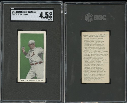 Cy Young — 1911 E94 Close Candy baseball card