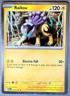 Raikou (Cosmos Holo) 048/132 Holo Promo Mega Evolution Pokemon Near Mint