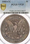 1885-CC $1 PCGS VF25 Carson City Morgan Silver Dollar Circulated - Toned