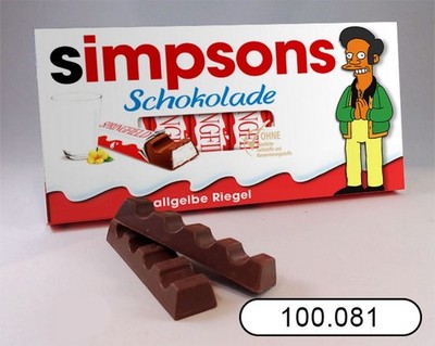 3x Aufkleber für Kinderschokolade | 100.081 Die Simpsons