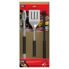 Barbecue Tool Set Grill Tong Spatula Basting Brush Utensil Accessories 3 Piece