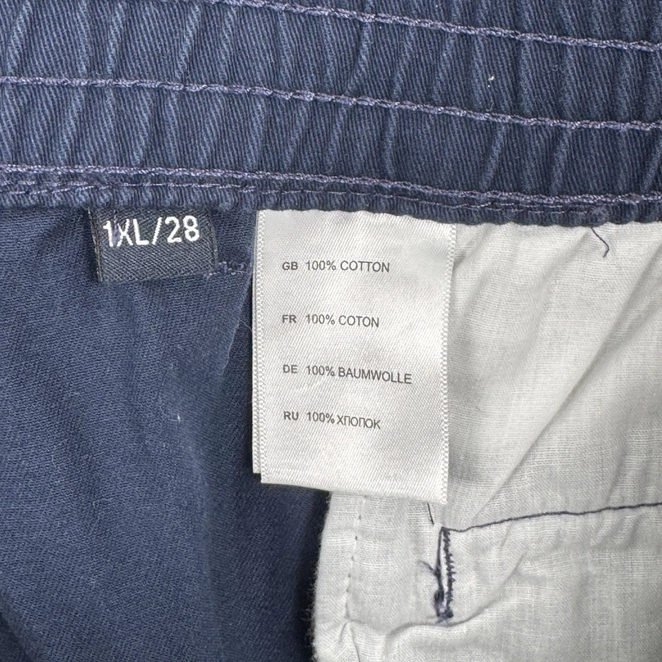 Pantalones chinos informales Harbor Bay para hombre 1XL 40x28 azul marino cintura elástica 100 % algodón Foto 4 de 4