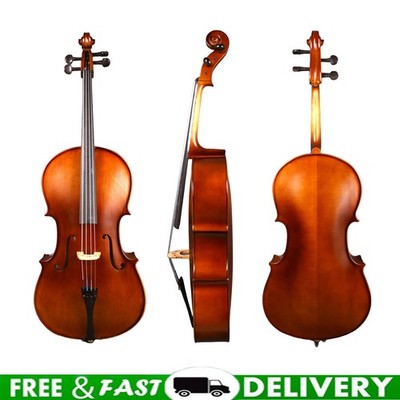 New 1/2 Cello for Child Maple Spruce Wood Ebony Cello Fittings for Student