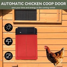 Automatic Chicken Coop Door Opener Battery Powered Light Sense Control Waterproo