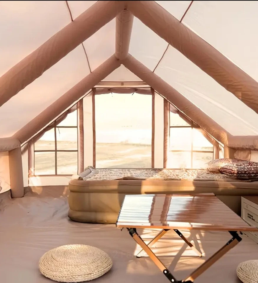 Aufblasbares Zelt mit Pumpe für 10-12 Personen 12qm Campingzelt Familienzelt - Bild 2 von 3