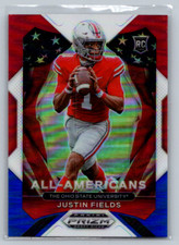 2021 Panini Prizm Draft Picks - All-American Justin Fields #192 Red White & Blue