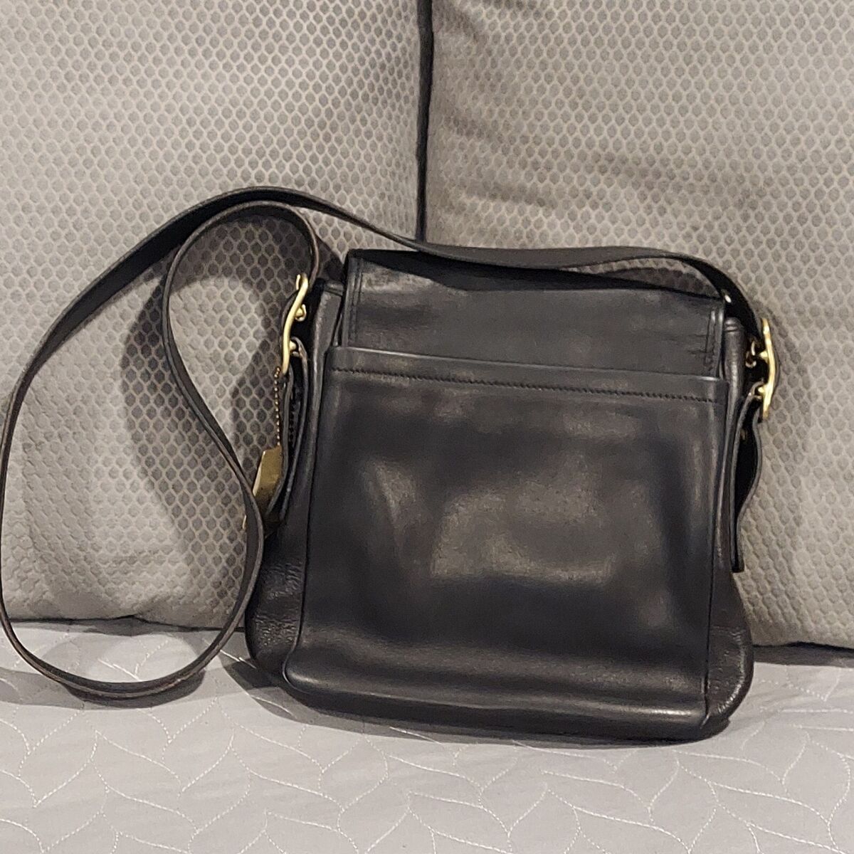 COACH 9335 Black Leather Legacy Studio Flap Shoulder