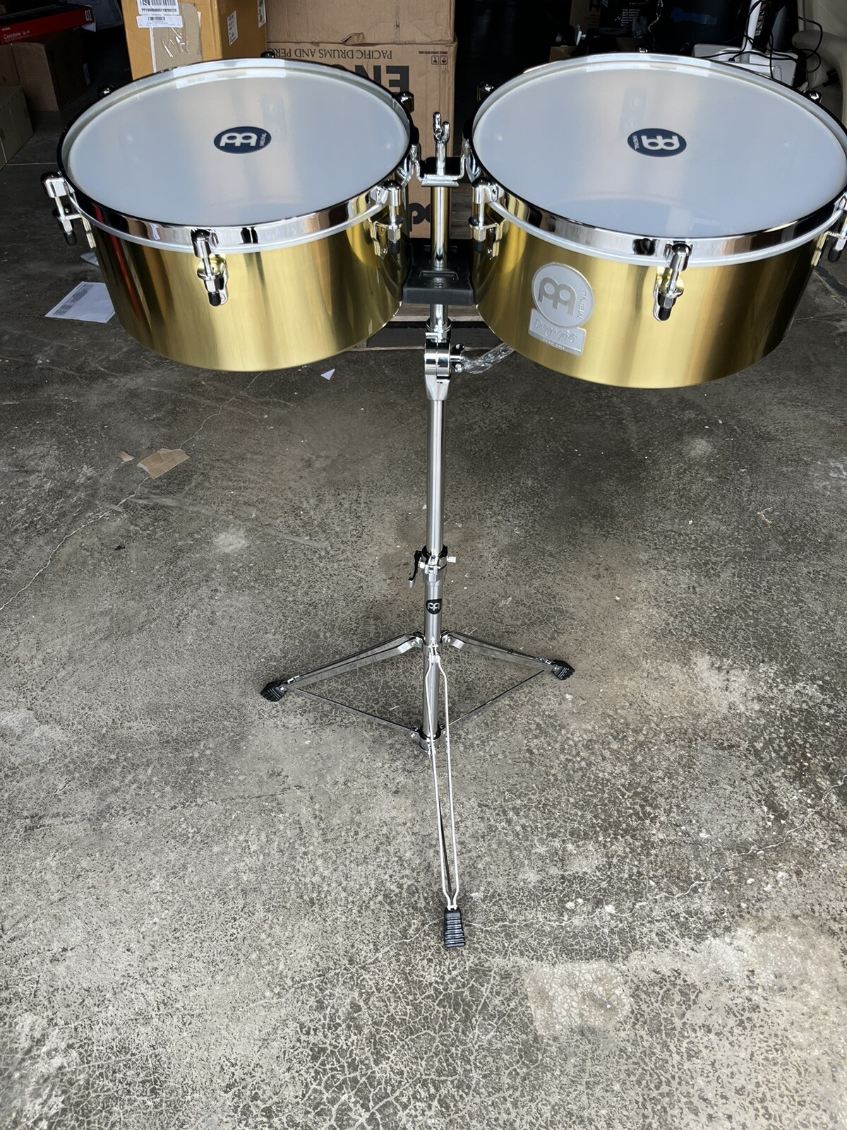 MEINL Artist Series Timbales Diego Galé , solid brass set used eBay