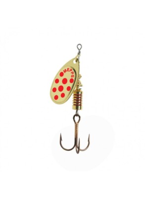 Mepps Comet Gold Red Dots Spinner Lure for Pike Trout Perch Predator Fishing